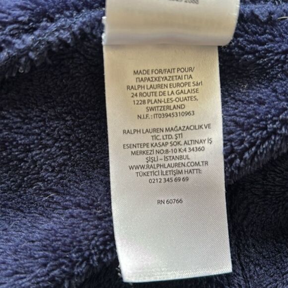 Polo Ralph Lauren plushy robe blue size medium - Picture 16 of 16
